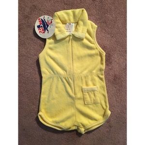 Vintage Yellow Terrycloth Onesie